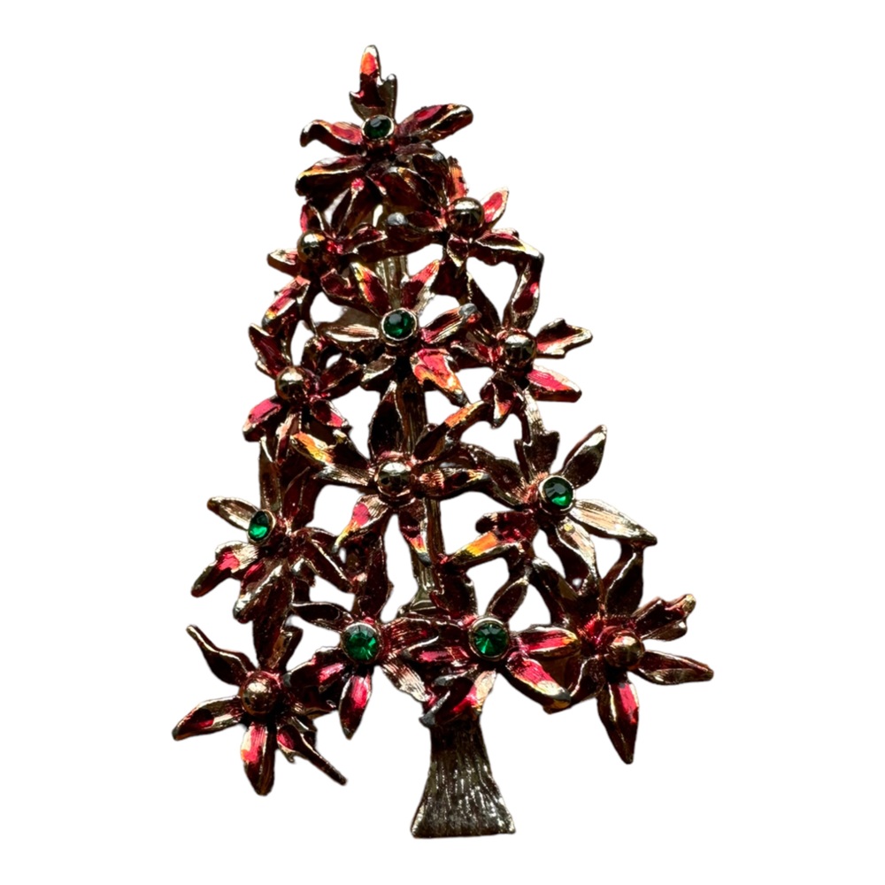 Tanger Vintage Christmas Tree Brooch